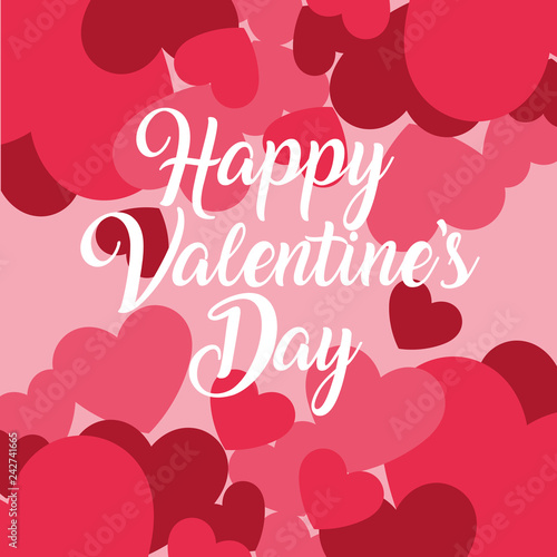 valentines card with hearts pattern
