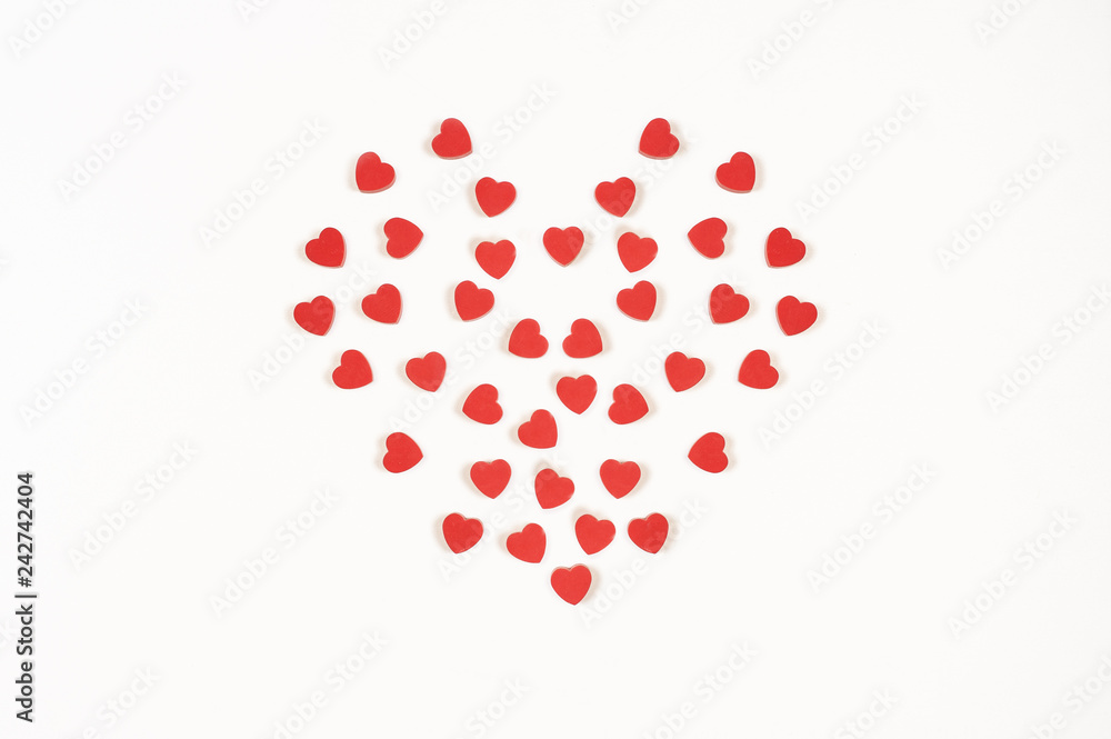 red heart on white background red heart on white background