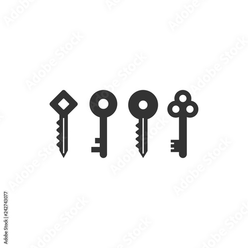 Collection of keys logo icon graphic design template