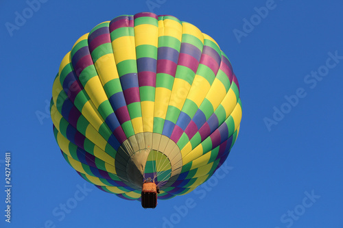 Very colorful Hot Air Balloon from the bottom side