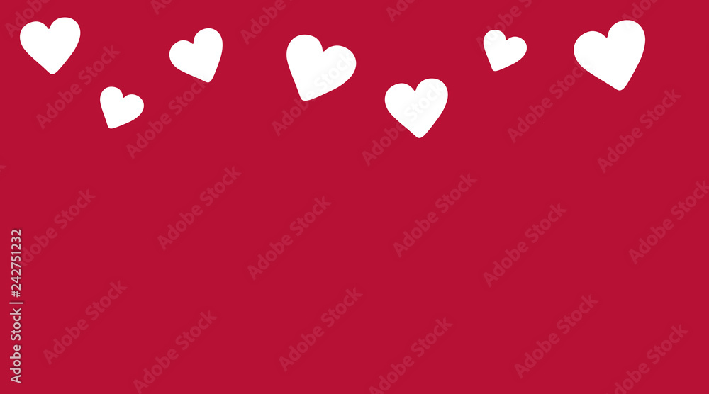 Valentines day background with heart, vector illustration
