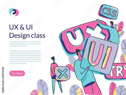 UI UX Landing page class photo