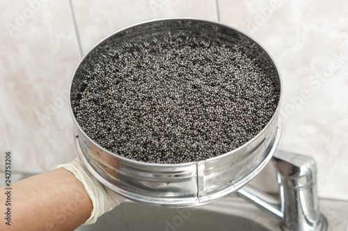 Large tin of black caviar