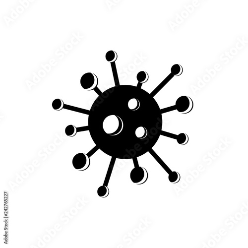 Vector virus icon in simple flat style.