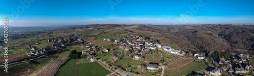 Allassac (Corrèze - France) - Vue aérienne des trois villages