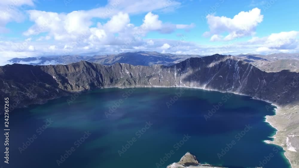 Quilotoa is a water-filled caldera and the most western volcano in the Ecuadorian Andes. Quilotoa is a water-filled caldera and the most western volcano in the Ecuadorian Andes.