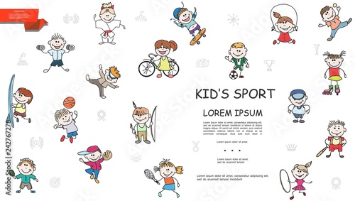 Sketch Kids Sport Colorful Collection