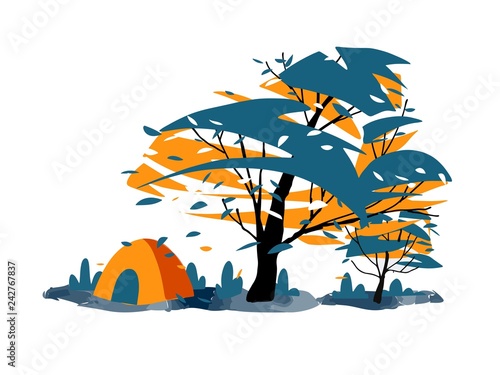 Camping Mural vector design