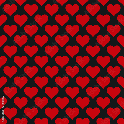 Red Hearts on black backgro...