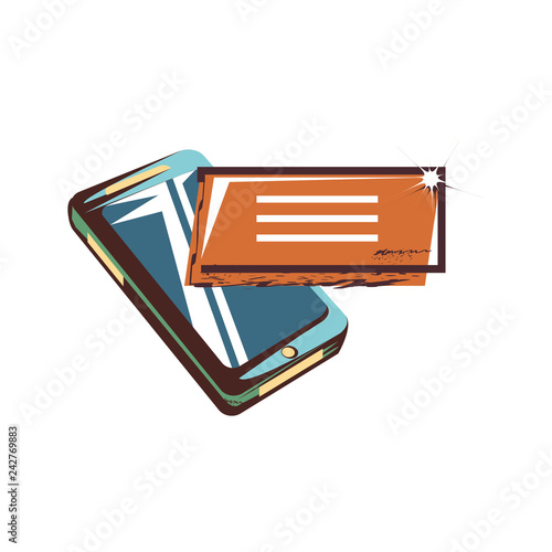 smartphone with commercial tag