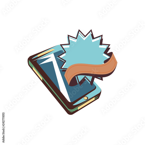 smartphone with commercial stamp