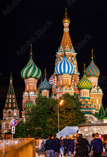 Photography st basils cathedral on red square in moscow