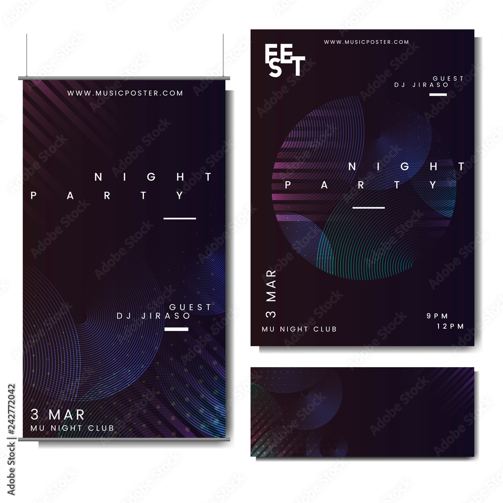 Naklejka premium Promotional layout set