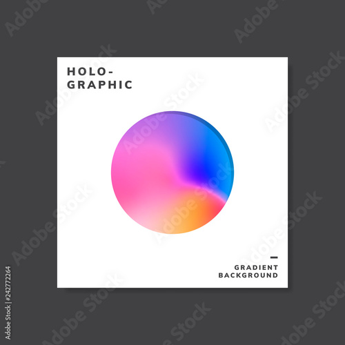 Colorful holographic gradient background design sample