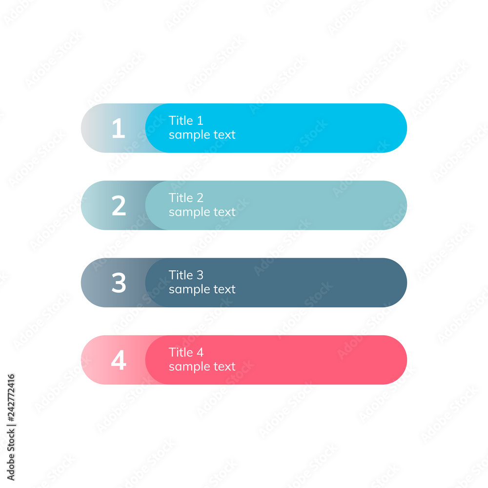 Numbered list business element vector Numbered list business element vector