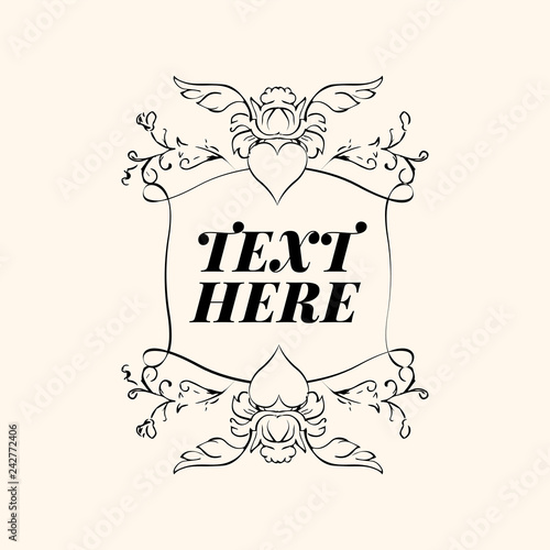 Vintage flourish ornament illustration