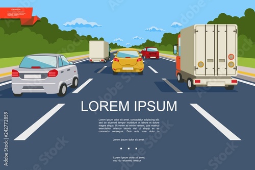 Colorful City Transport Template