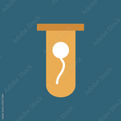 Silhouette icon sperm in vitro