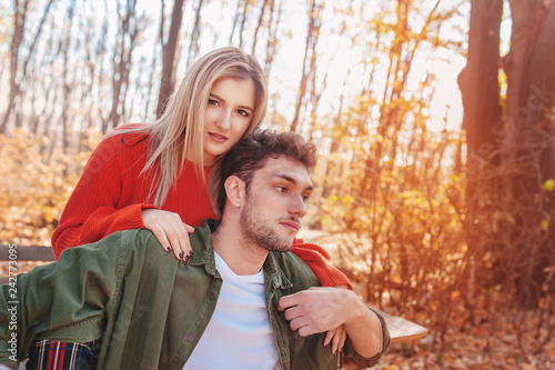 Wallpaper Mural Portrait of the couple in the woods.  Torontodigital.ca