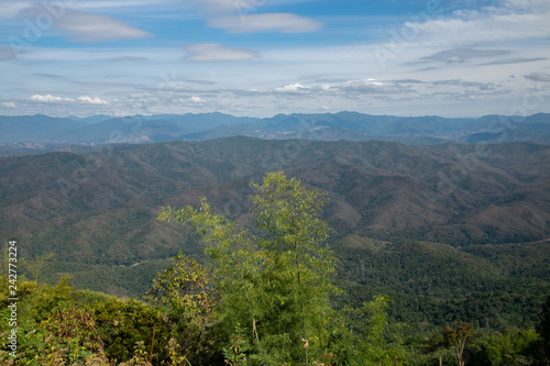 View of mountains at Doi Samer Dao, Nan. Thailand