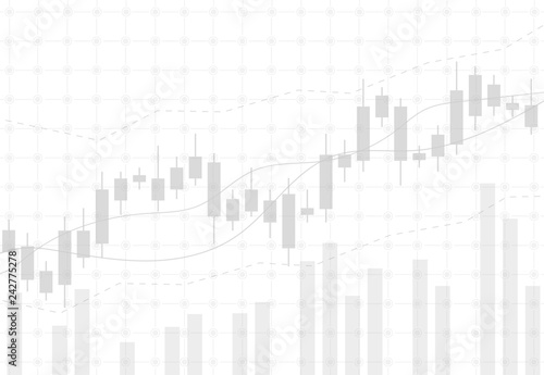 Business candle stick graph chart of stock market investment trading on background design. Bullish point, Trend of graph. Vector illustration