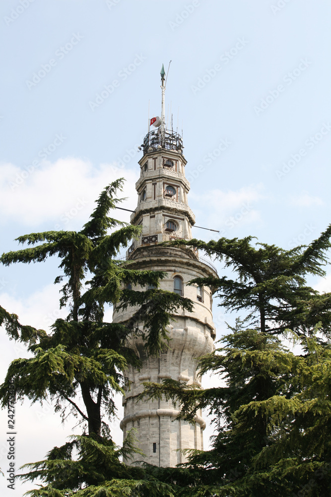 Beyazit Fire Tower in Istanbul, Turkey.