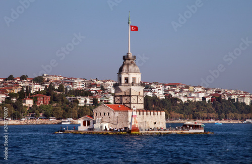 Wallpaper Mural Maiden Tower and Bosphorus in Istanbul, Turkey. Torontodigital.ca