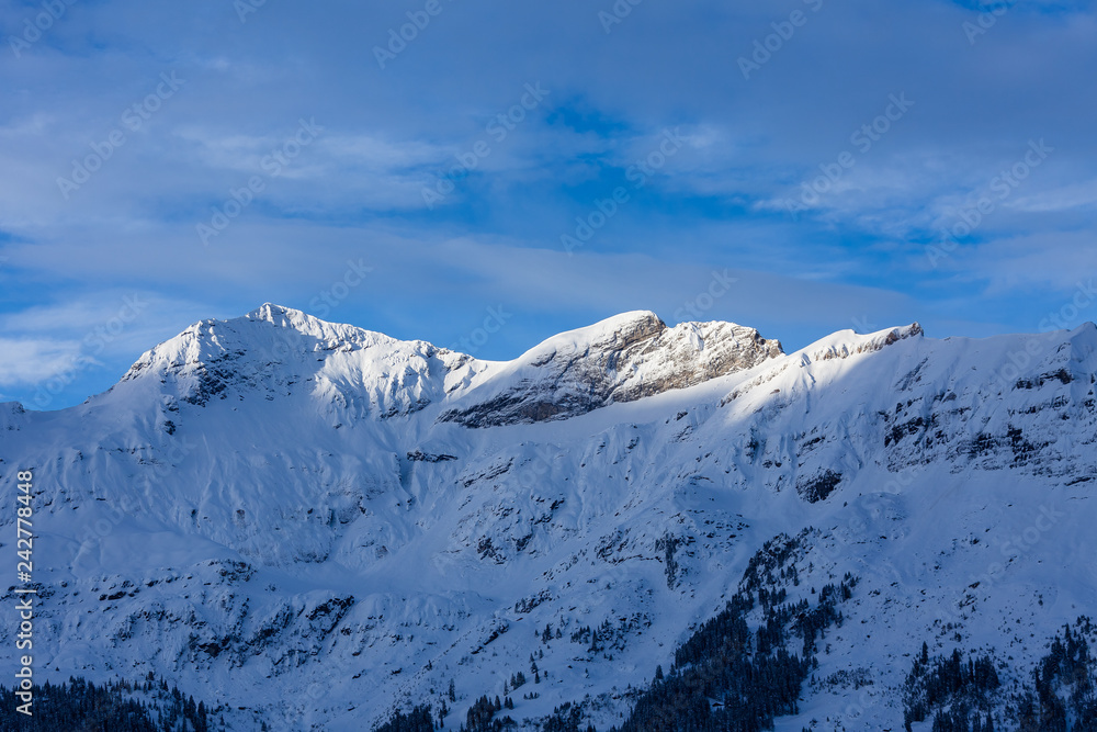 Obraz premium Winter and Snow in Jungrau, Switzerland