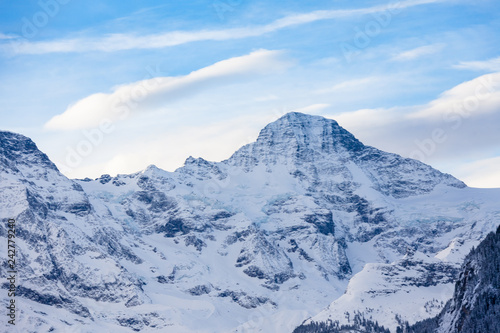 Fototapeta Naklejka Na Ścianę i Meble -  Winter and Snow in Jungrau, Switzerland
