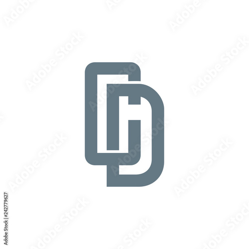 letters cd linked chain design logo