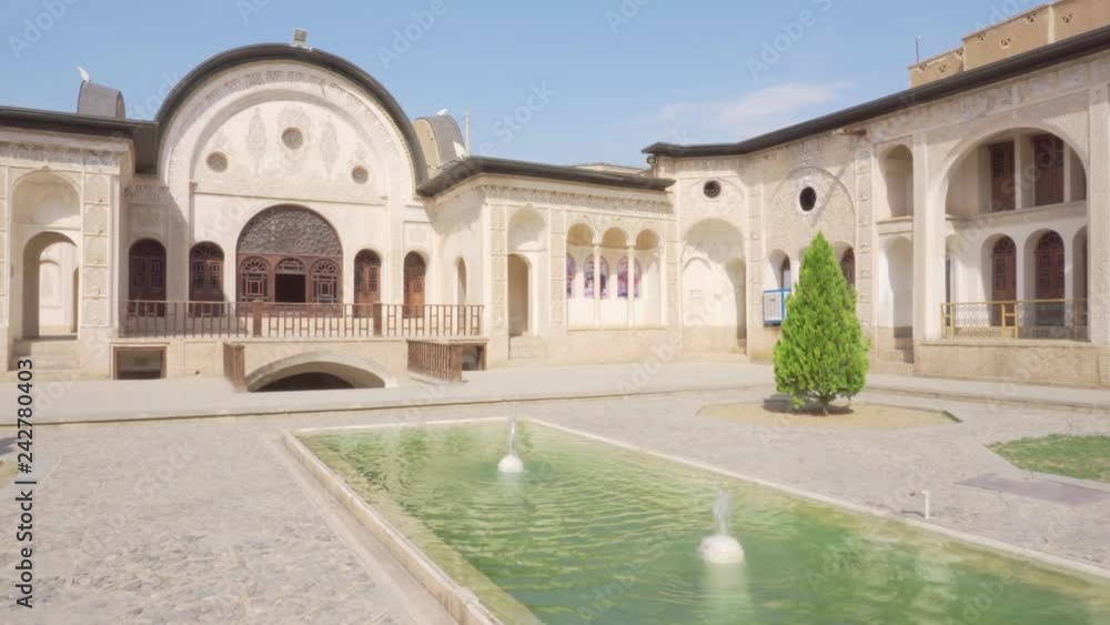Courtyard of Tabatabaei Historical House in Kashan, Iran Courtyard of Tabatabaei Historical House in Kashan, Iran