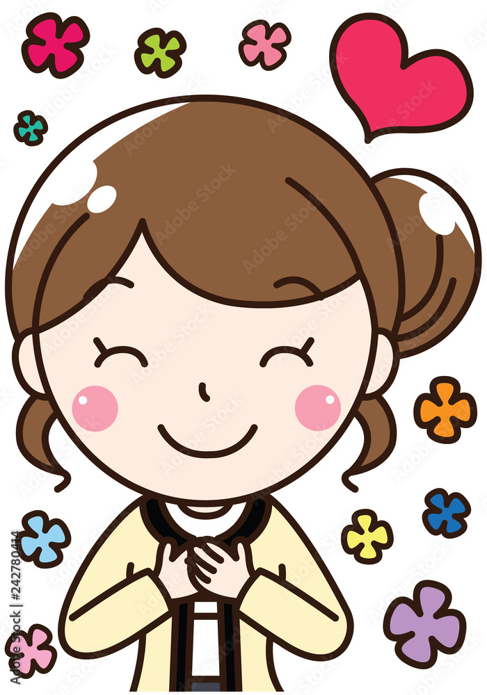 女性会社員OL-笑顔でハッピー、ラブ 女性会社員OL-笑顔でハッピー、ラブ