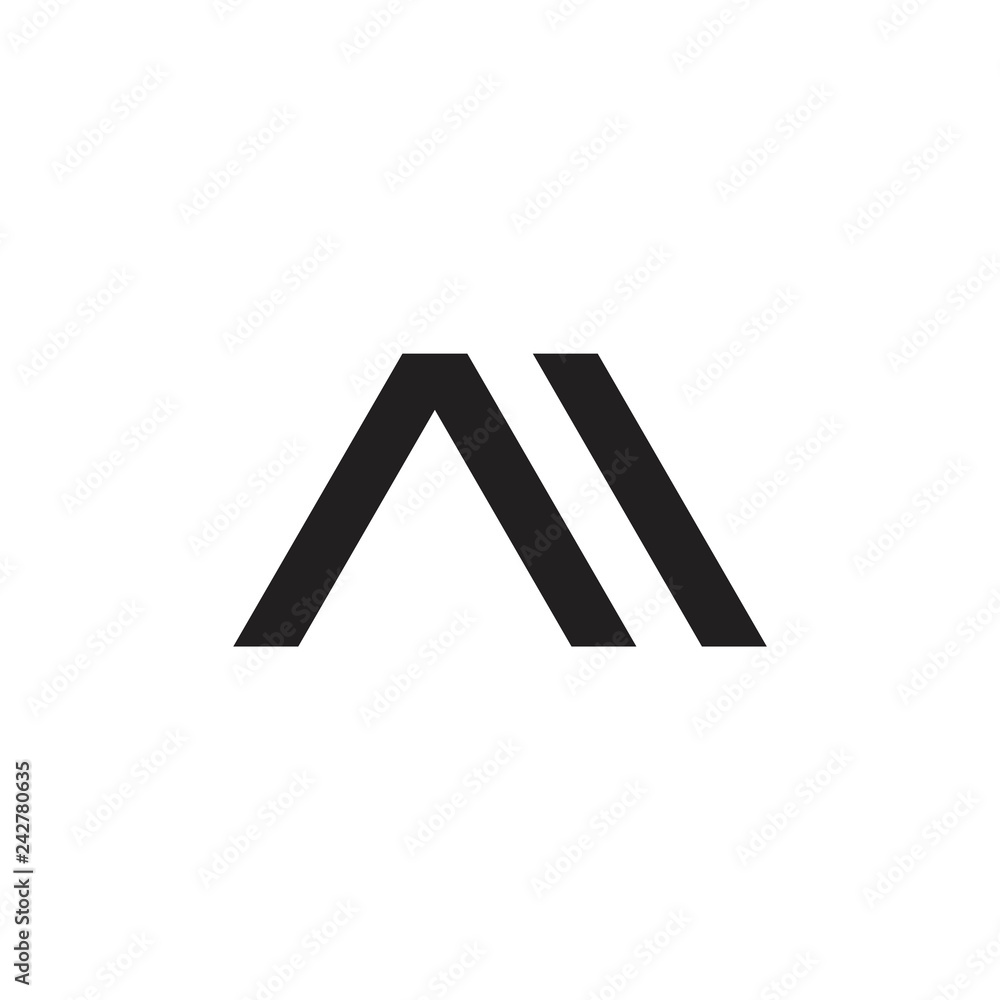 letters am simple geometric line logo letters am simple geometric line logo