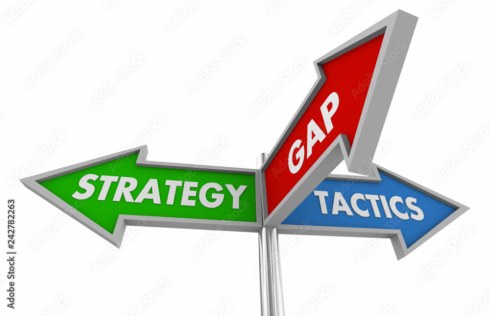 Strategy and Tactics Business Planning Goal Signs 3d Illustration Strategy and Tactics Business Planning Goal Signs 3d Illustration