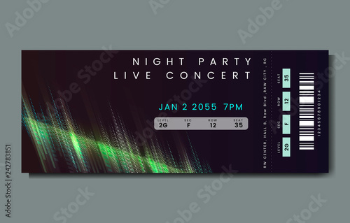 Night party live concert ticket