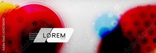 Background abstract - blurred dotted color circle shape, techno bubbles