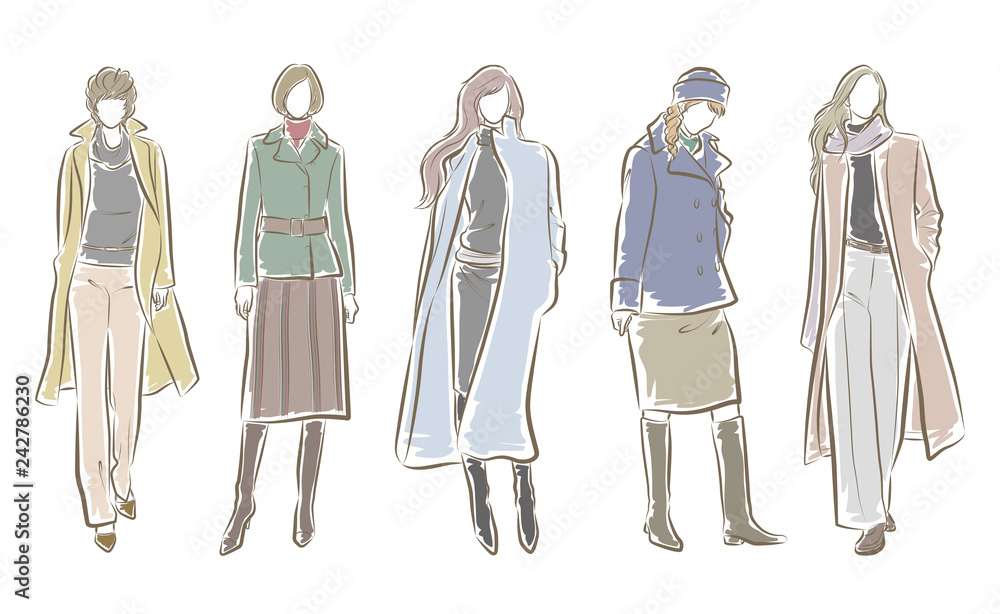 女性のファッションイラスト Stock ベクター Adobe Stock 女性のファッションイラスト Stock ベクター Adobe Stock