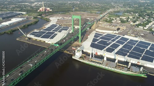 Aerial View Traffic on Walt Whitman Bridge Philadelphia PA photo