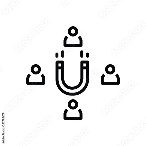 Black line icon for attractive 