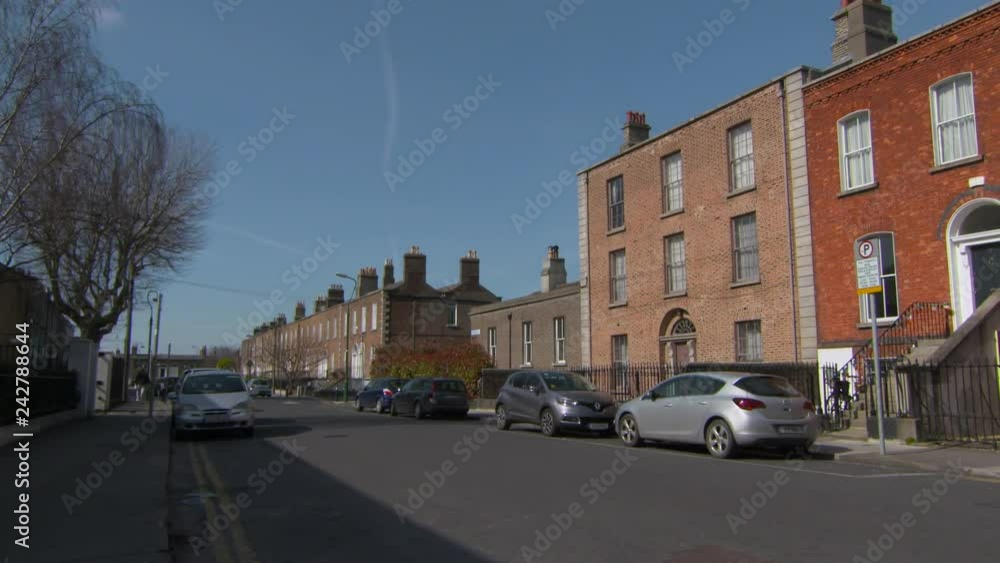 Pan Left to Right: The City of Dublin Ireland Showing the Homes Pan Left to Right: The City of Dublin Ireland Showing the Homes