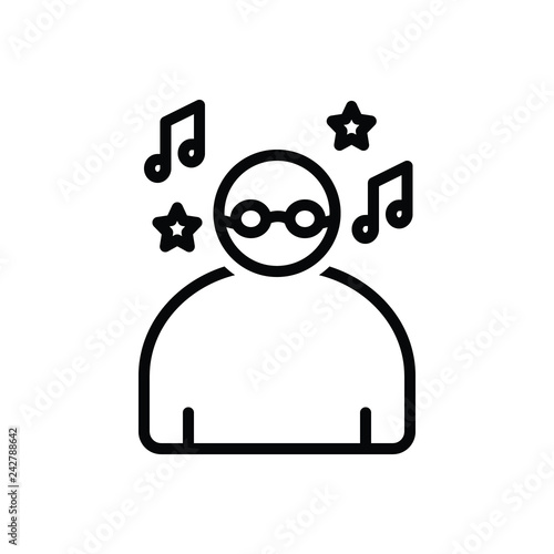 Black line icon for carefree 