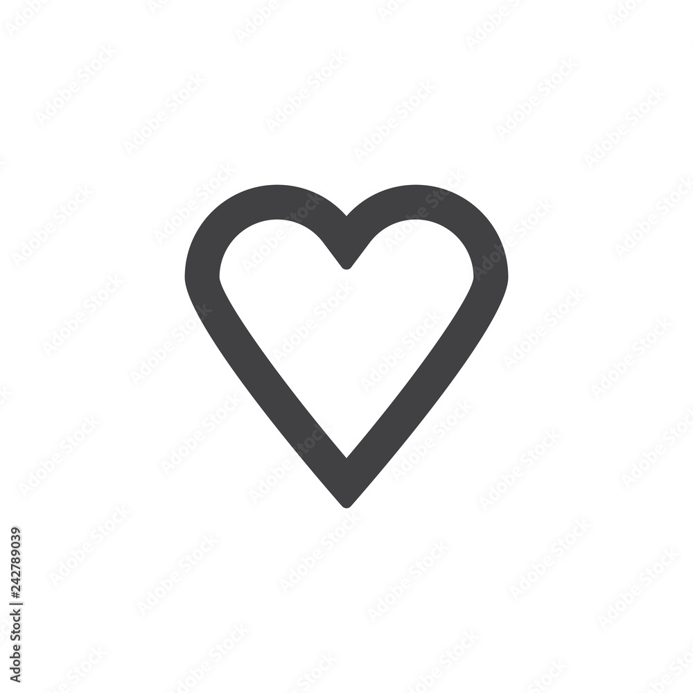 Heart vector icon. filled flat sign for mobile concept and web design. Love heart simple solid icon. Valentines day symbol, logo illustration. Pixel perfect vector graphics