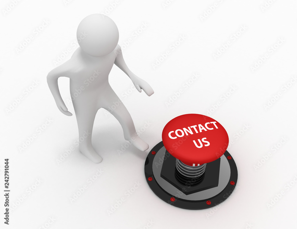 3d man push button conctact us 3d man push button conctact us