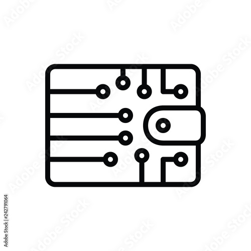 Black line icon for digital 