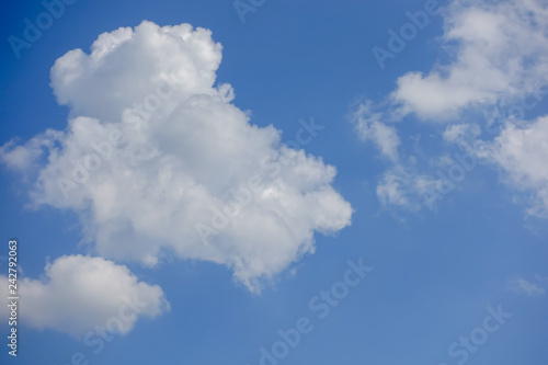 Clouds in blue sky background