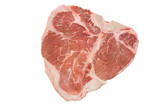 Fresh and juicy raw T-Bone Steak on white background.