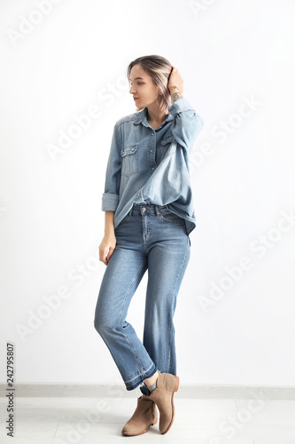 Beautiful stylish young wom...