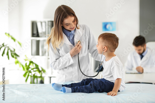 Female doctor working with ...
