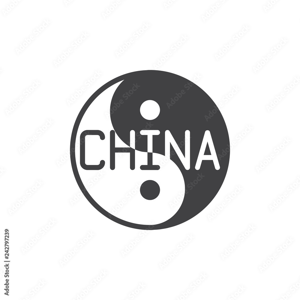 China yin and yang vector icon. filled flat sign for mobile concept and web design. Chinese Yin Yang simple solid icon. Symbol, logo illustration. Pixel perfect vector graphics China yin and yang vector icon. filled flat sign for mobile concept and web design. Chinese Yin Yang simple solid icon. Symbol, logo illustration. Pixel perfect vector graphics