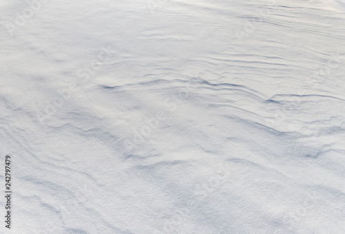 Texture of crusty snow. Winter background.